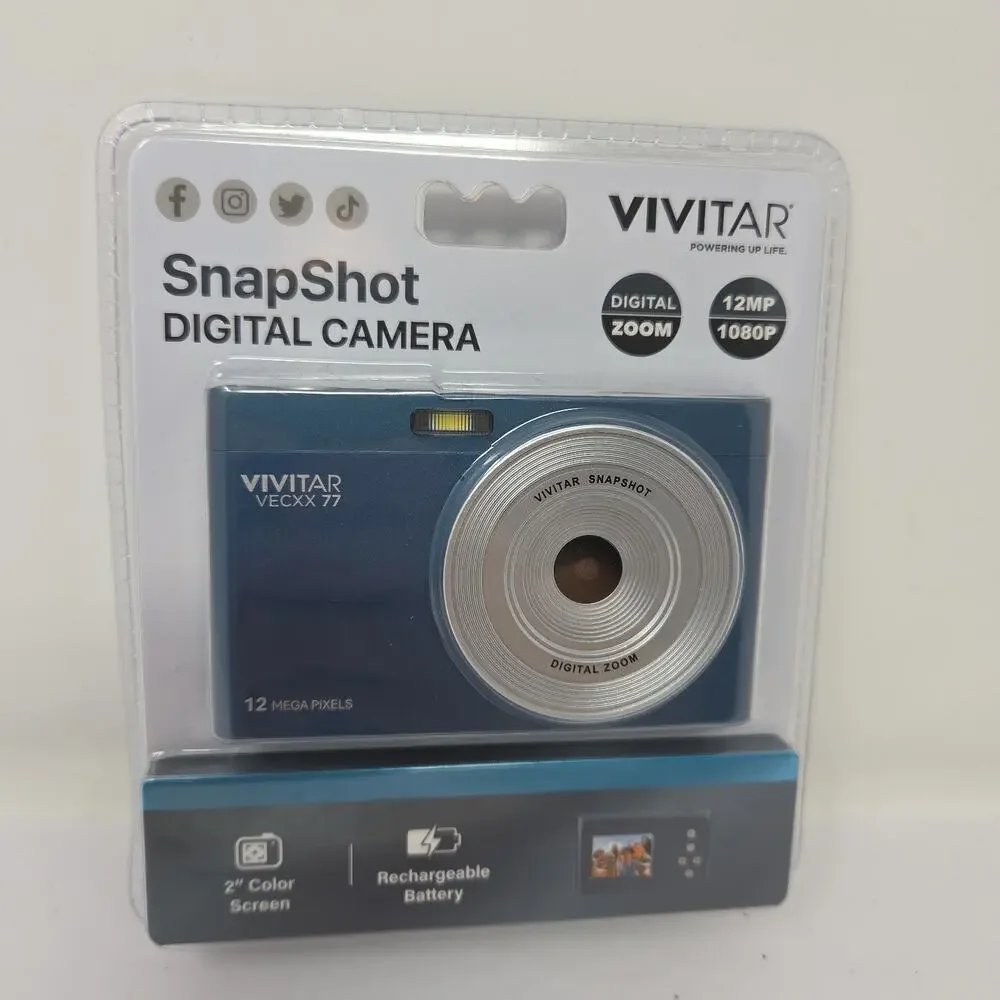 Vivitar Snapshot 12MP Digital Camera VECXX 77 Blue